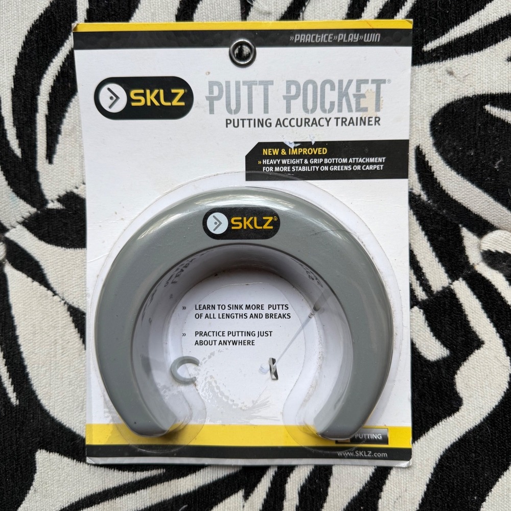 SKLZ Putt Pocket Putting Accuracy Trainer Golf Practice Aid Gray Yellow NEW